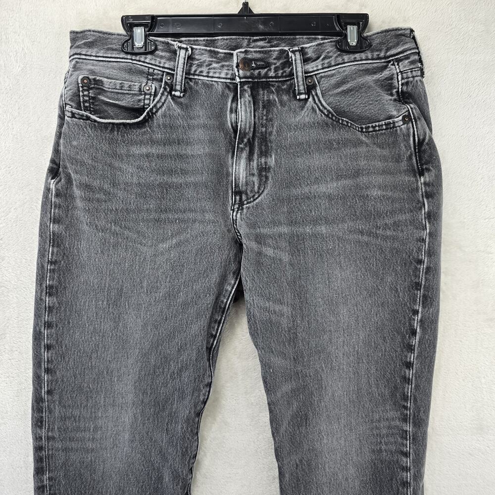 Levi's 541 Black Jeans Men's 33x29 Athletic Taper Fit Stretch Whiskers Grunge - Picture 2 of 13